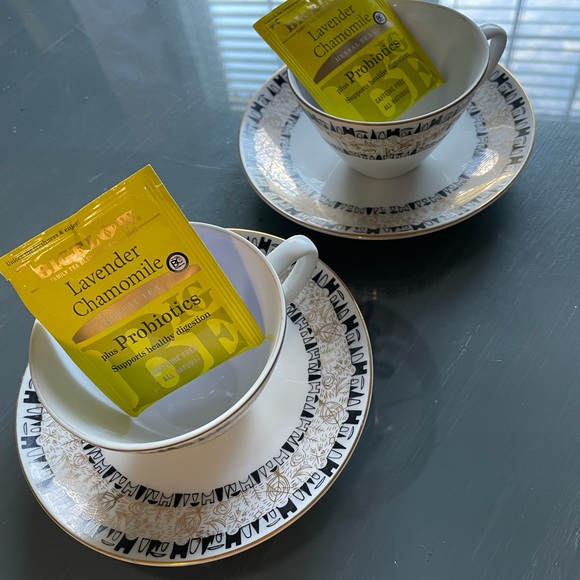 Tea for two, antique cups & saucers from Japan,$20 - Picture 1 of 4